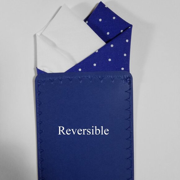 NEW - Contrasting Color 100% Cotton Pre-Folded Pocket Square Handkerchief Insert - Picture 6 of 8